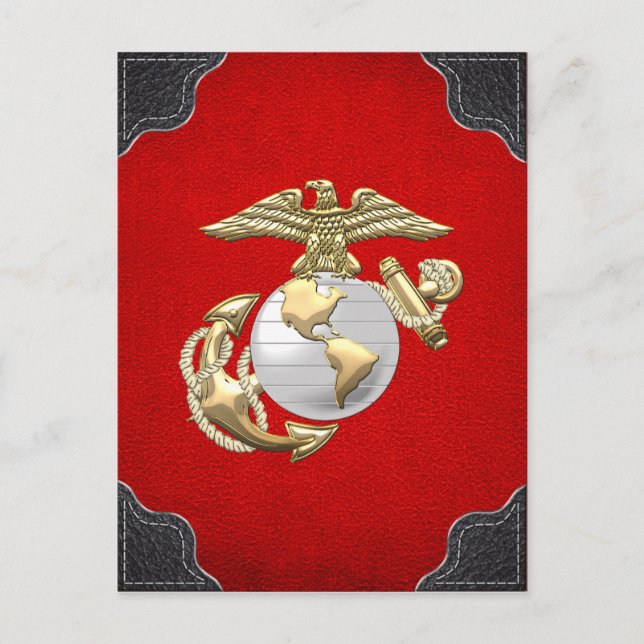 USMC Eagle, Globe & Anchor (EGA) [3D] Vykort (Framsida)