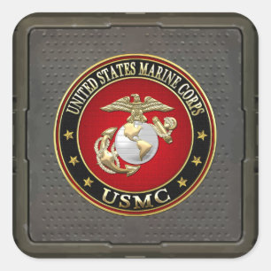 Usmc-EGA [den speciella upplagan] [3D] Fyrkantigt Klistermärke