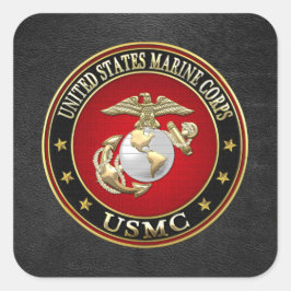 USMC EGA [Speciell utgåva] [3D] Fyrkantigt Klistermärke