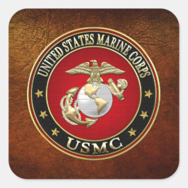 USMC EGA [Speciell utgåva] [3D] Fyrkantigt Klistermärke