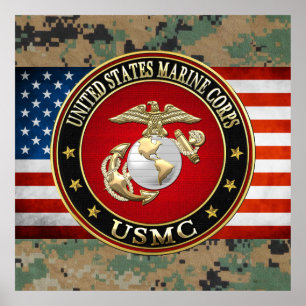 USMC EGA [Speciell utgåva] [3D] Poster
