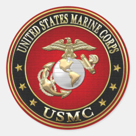 USMC EGA [Speciell utgåva][3D] Runt Klistermärke
