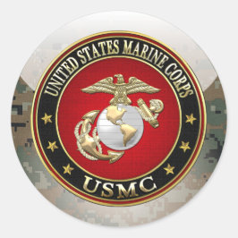 USMC EGA [Speciell utgåva] [3D] Runt Klistermärke