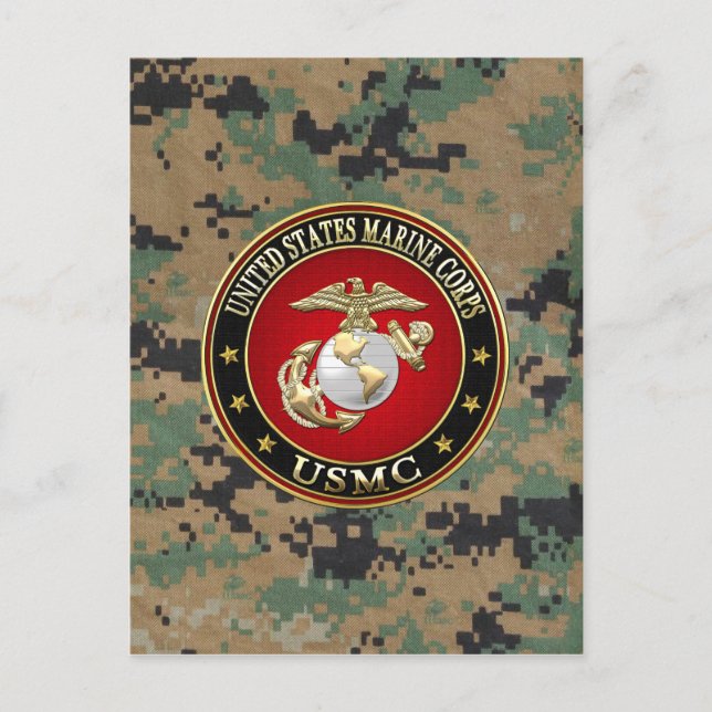 USMC EGA [Speciell utgåva] [3D] Vykort (Framsida)