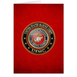 USMC Emblem [den speciella upplagan] [3D] Hälsningskort