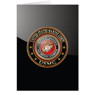 USMC Emblem [den speciella upplagan] [3D] Hälsningskort