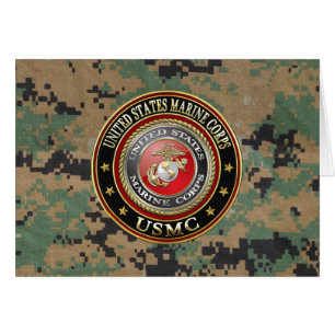 USMC Emblem [den speciella upplagan] [3D] Hälsningskort