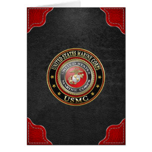 USMC Emblem [den speciella upplagan] [3D] Hälsningskort