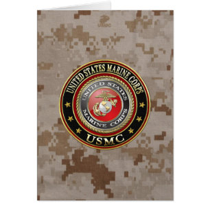 USMC Emblem [den speciella upplagan] [3D] Hälsningskort