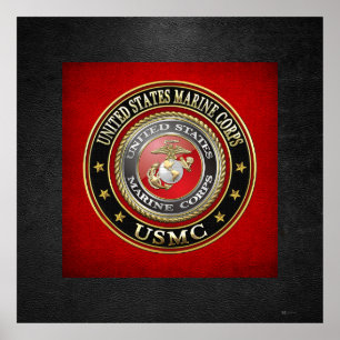 USMC Emblem [den speciella upplagan] [3D] Poster
