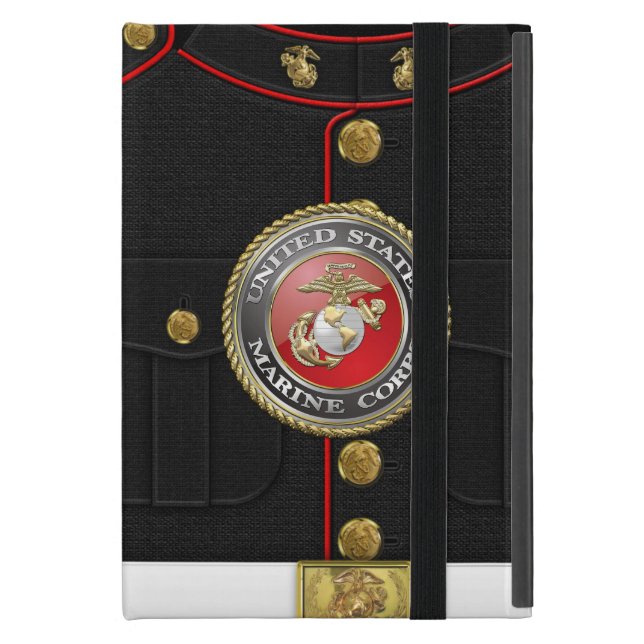 Usmc-Emblem & enhetligt [3D] iPad Mini Skydd (Framsidan Closed)