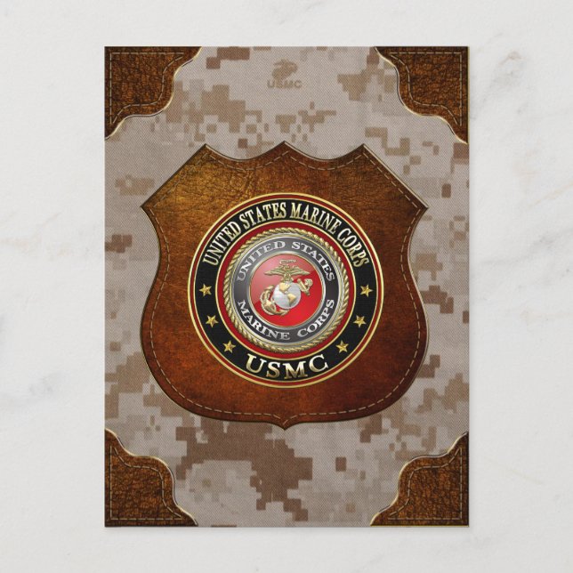 USMC-emblem [Special Edition] [3D] Vykort (Framsida)