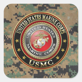 USMC Emblem [Speciell utgåva] [3D] Fyrkantigt Klistermärke