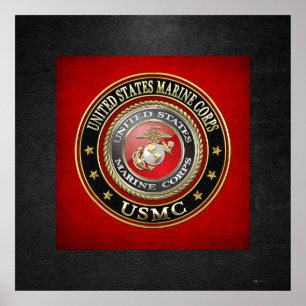 USMC Emblem [Speciell utgåva] [3D] Poster