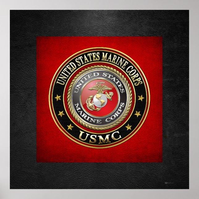 USMC Emblem [Speciell utgåva] [3D] Poster (Framsidan)
