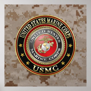 USMC Emblem [Speciell utgåva] [3D] Poster