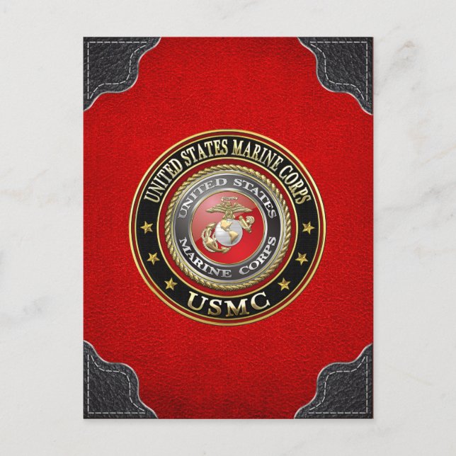 USMC Emblem [Speciell utgåva] [3D] Vykort (Framsida)