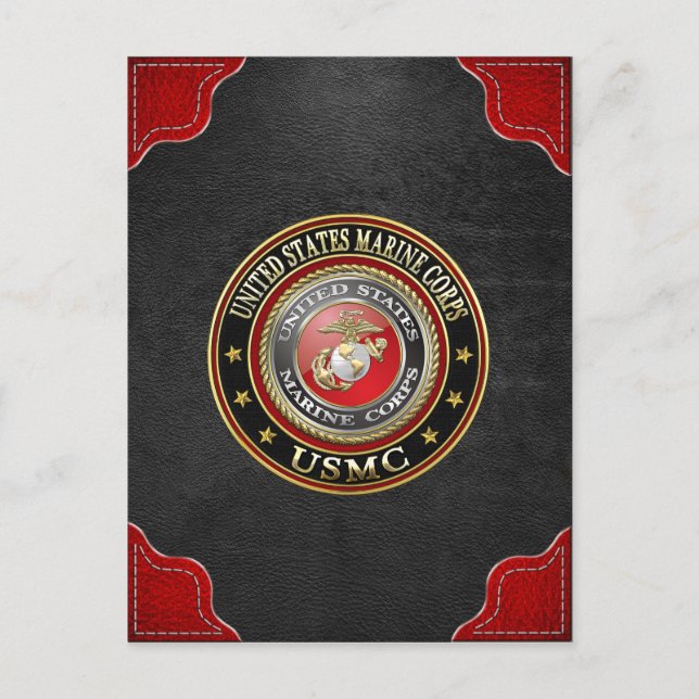 USMC Emblem [Speciell utgåva] [3D] Vykort (Framsida)
