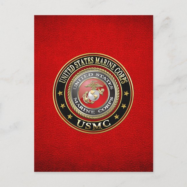 USMC Emblem [Speciell utgåva] [3D] Vykort (Framsida)