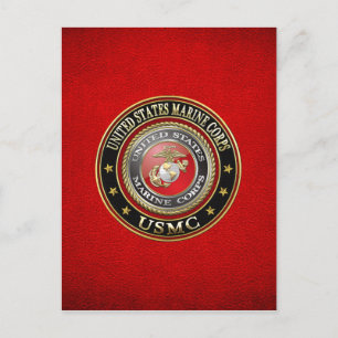USMC Emblem [Speciell utgåva] [3D] Vykort