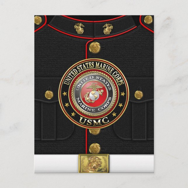 USMC Emblem [Speciell utgåva] [3D] Vykort (Framsida)