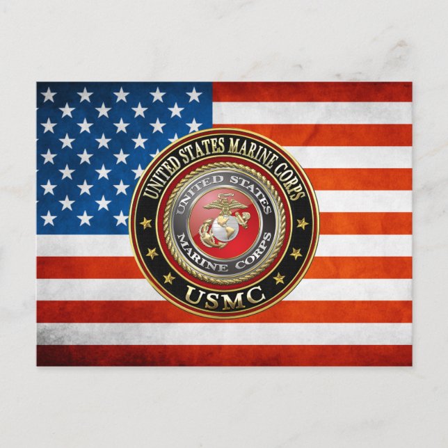 USMC Emblem [Speciell utgåva] [3D] Vykort (Framsida)