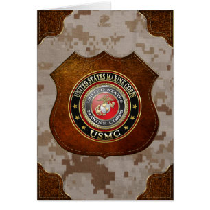 USMC Emblem [Speciellare utgåva] [3D] Hälsningskort