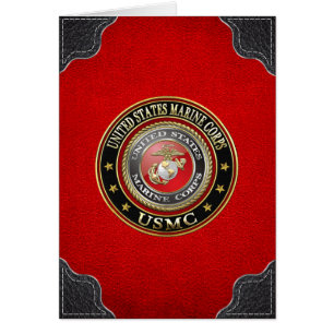 USMC Emblem [Speciellare utgåva] [3D] Hälsningskort