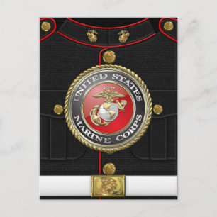 USMC Emblem & Uniform [3D] blir Vykort