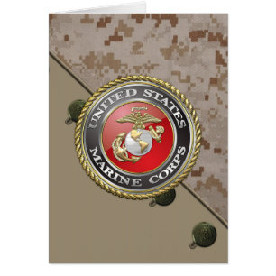 USMC Emblem & Uniform [3D] Hälsningskort