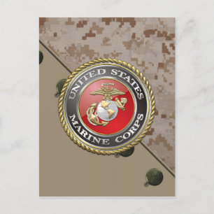 USMC Emblem & Uniform [3D] Vykort