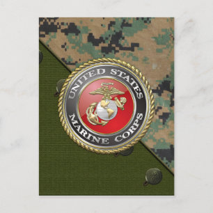 USMC Emblem & Uniform [3D] Vykort