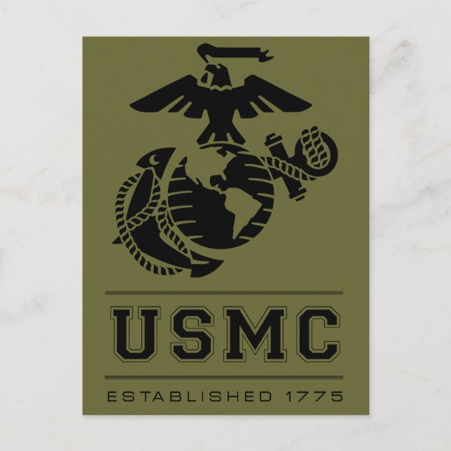 USMC Etablerad 1775 Vykort (Framsida)