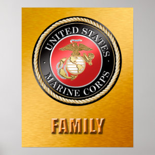 Usmc-familjaffisch Poster