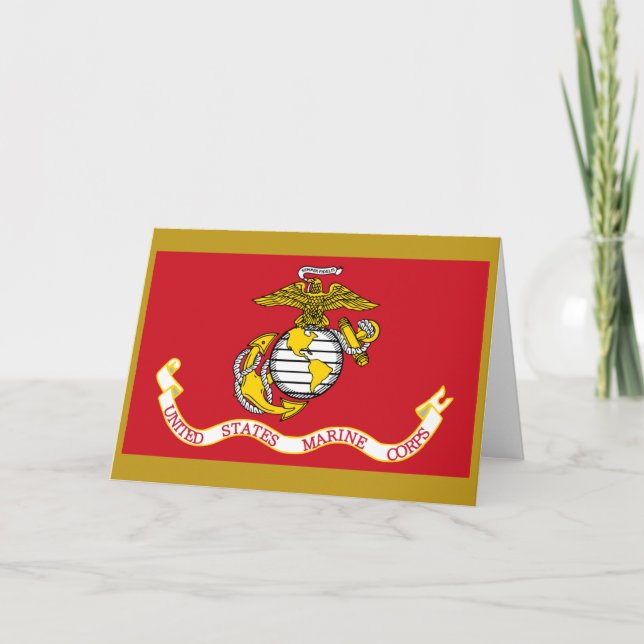USMC-Flagga Kort (Framsida)