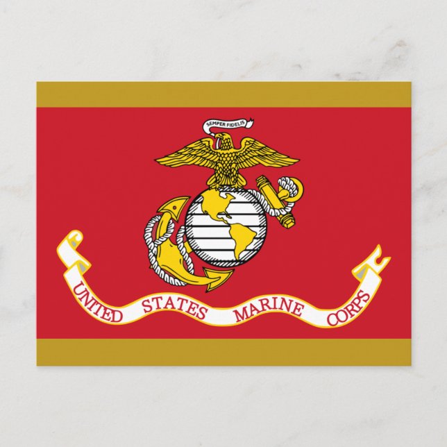 USMC-Flagga Vykort (Framsida)