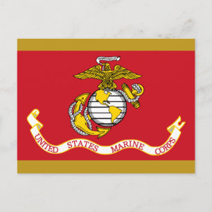 USMC-Flagga Vykort