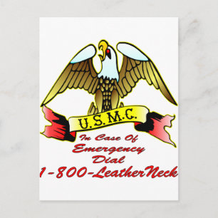USMC Fodral i Akut-dial 1-800-LeatherNeck Vykort