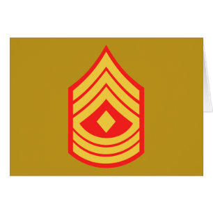 USMC Första sergeant E-8 Hälsningskort