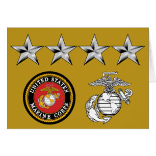 Usmc-Gen-General 0-10 Hälsningskort
