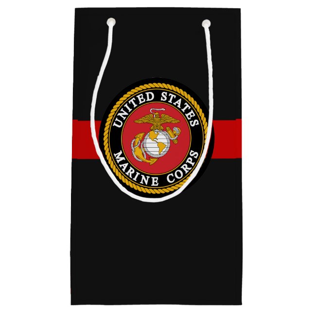 USMC Gift Bags för en marin kår-gåva - svart (Framsidan)