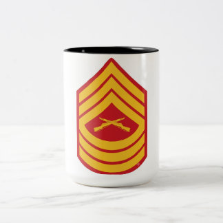 USMC Gunnery Sergeant Rang Militär Kaffe Mugg