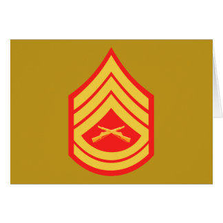 USMC GySgt Gunnery sergeant E-7 Hälsningskort
