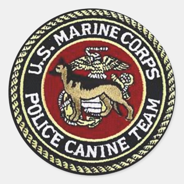 USMC HUND ENIT RUNT KLISTERMÄRKE (Framsida)