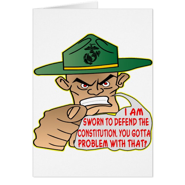 USMC: Jag svor för att försvara konstitutionen Hälsningskort (Framsidan)