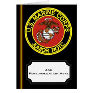 Usmc-junior reserverar tjänstemäns utbildningsk hälsningskort