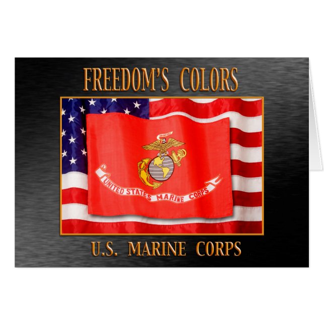 USMC-kort Hälsningskort (Framsidan Horizontal)