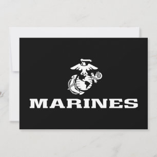 USMC-Logotyp staplad - vit