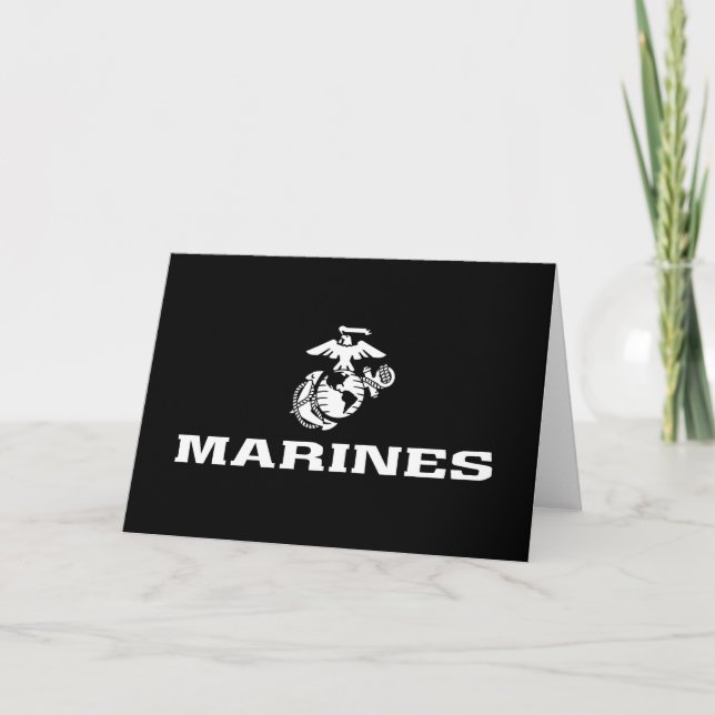 USMC-Logotyp staplad - vit Anteckningskort (Framsida)