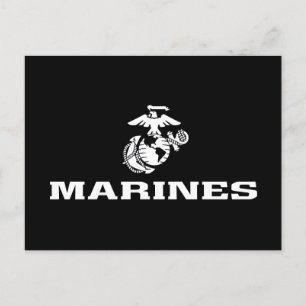 USMC-Logotyp staplad - vit Helg Vykort